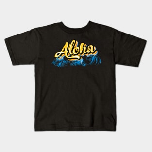 Hokusai Ocean Aloha Kids T-Shirt